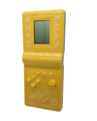 Jucarii interactive copii - Joc clasic Tetris 9999 in 1, Brick Game, galben, Vision®