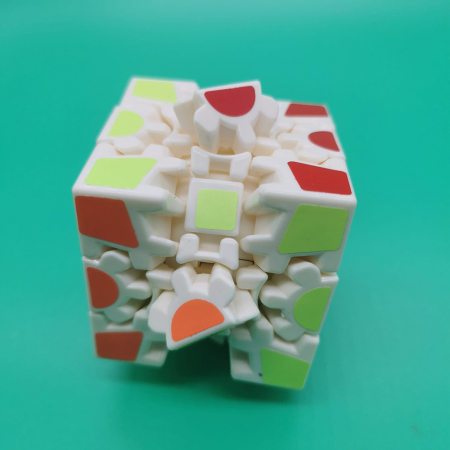 Joc Cub Rubik 3x3x3,Cogwheel Gear Cube, de viteza Speedcube, cu angrenaj, Surprinzator de distractiv, pe fond alb, VisionXXI [3]
