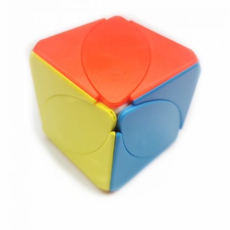 Jocuri de memorie si inteligenta - Joc Cub tip Rubick, 2x2x2, Ovaluri colorate, Brain Chalange, 5.5 cm, VisionXXI