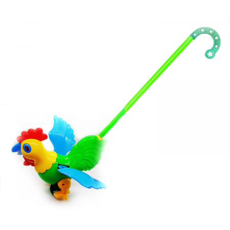 Jucarii interactive copii - Jucarie de impins cu bat, Vision, cocos
