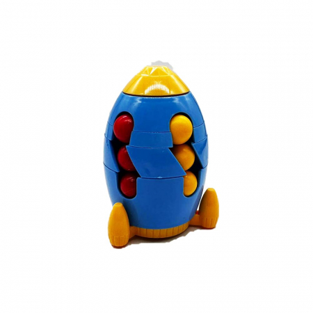 Jocuri de memorie si inteligenta - Jucarie educativa Rocket Puzzle Rubick's Cube, 7.5cm, Vision XXI