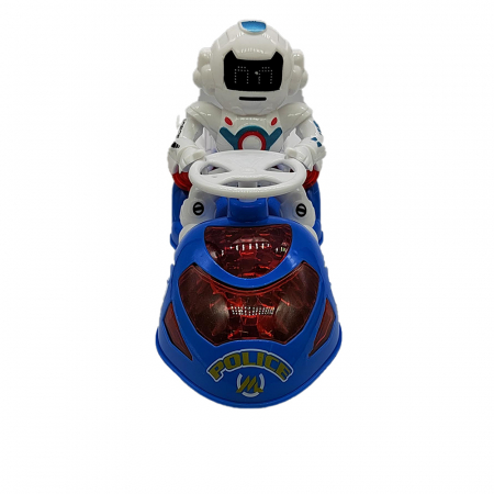 Jucarie interactiva, Space Police Robot, cu motocicleta, lumineaza, canta, 18 cm, Vision XXI [2]