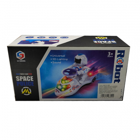 Jucarie interactiva, Space Police Robot, cu motocicleta, lumineaza, canta, 18 cm, Vision XXI [1]