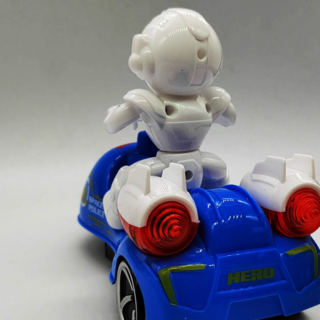 Jucarie interactiva, Space Police Robot, cu motocicleta, lumineaza, canta, 18 cm, Vision XXI [3]