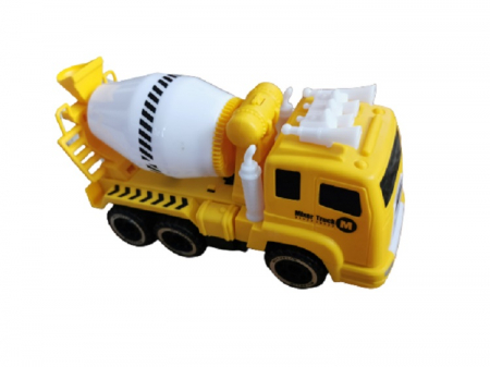 Jucarie pentru baieti, camion tip betoniera pentru constructii, cu baterii, sunet si lumina, aspect realist, galben cu negru, Vision [2]