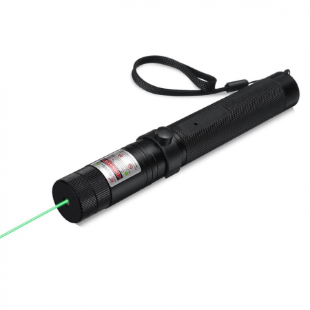 Activitati in Aer Liber - Lanterna cu laser pointer verde LED, profesionala, Incarcare USB, Raza de actiune 10 KM, Negru, VisionXXI
