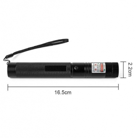 Lanterna cu Laser pointer verde puternic cu acumulator 10000 mW, 16 km, 1 acumulator Li-ion 8800mAh, profesionala, Negru, VisionXXI [2]