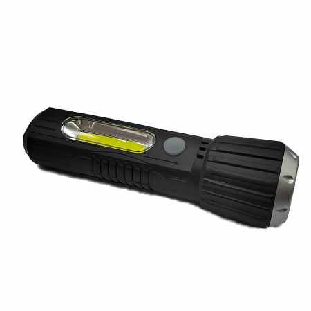 Activitati in Aer Liber - Lanterna cu led, GH-7388, 2 moduri iluminare, 16 cm, functioneaza cu 3 baterii AAA, negru, Vision XXI