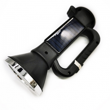 Activitati in Aer Liber - Lanterna Portabila Dual LED Super Night Breaker, incarcare USB si incarcare Solara 5.5V, rezistenta la apa, 17cm, Difuzor 7cm, Modul de veioza, cu lumina rosie de avertizare, VisionXXI