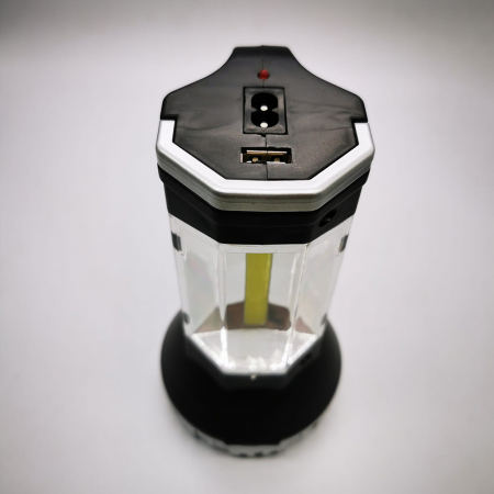 Lanterna profesionala Dual LED Super Night Breaker, Portabila, incarcare USB, rezistenta la apa, 17cm, Difuzor 7cm [4]