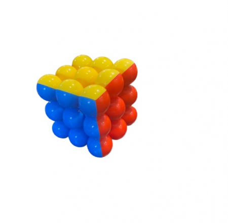 Jocuri de memorie si inteligenta - Magic cube Vision, cu  profile rotunde, multicolorate