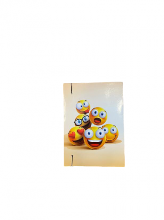 Mape, serviete si clipboarduri - Mapa A4 Vision, din carton plastifiat, cu emoji