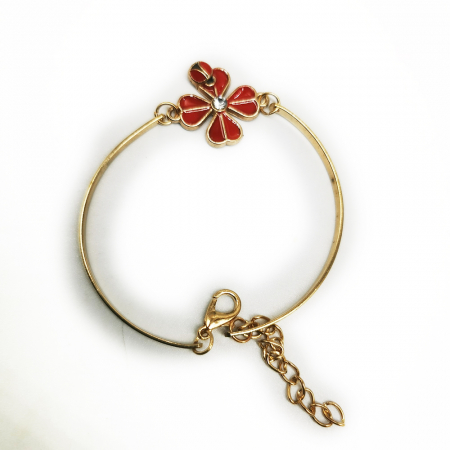 Martisor - Martisor Bratara Norocoasa cu Trifoi, metalica, reglabila, Colectia VisionXXI