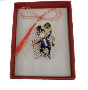 Martisor Brosa Mare, Hornarul Cherchelit, in cutie satinata cu fereastra, 7x9cm, Vision® [1]