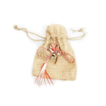 Martisor - Martisor brosa, Trandafir Imperial, cu saculet, Vision®