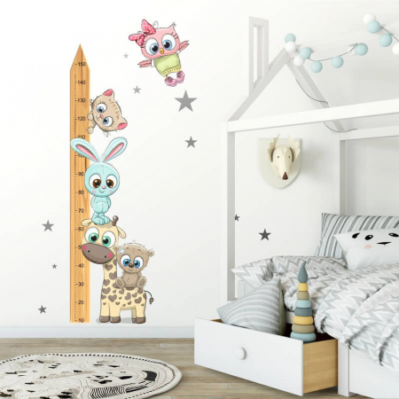 Wallpaper - Metru pentru copii 150 cm cu animale CUTE 2