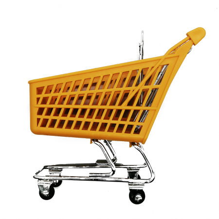 Jucarii interactive copii - Miniatura Carucior de Cumparaturi Supermarket 15x9x13cm, Vision®