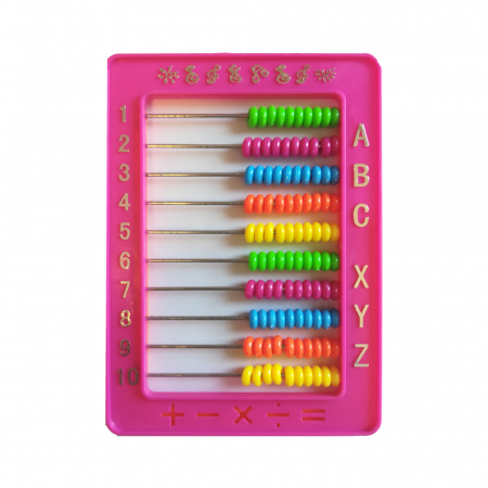 Alte accesorii scolare - Numaratoare de plastic roz cu 100 bile-Vision