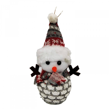 Articole de Craciun - Ornament Om de Zapada 17 cm, cu Fular, Caciula si Pulovar Tricotat, VisionXXI