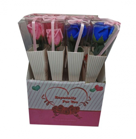 Martisor - Pachet cu 12 Trandafiri de sapun, ambalati individual, Multicolor, Vision®