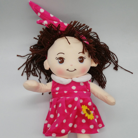 Papusa de plus ADA, 40cm, in rochita Siclam cu Floarea Soarelui si bentita pe cap, care canta in Limba Romana melodia "Iepuras Coconas" [2]