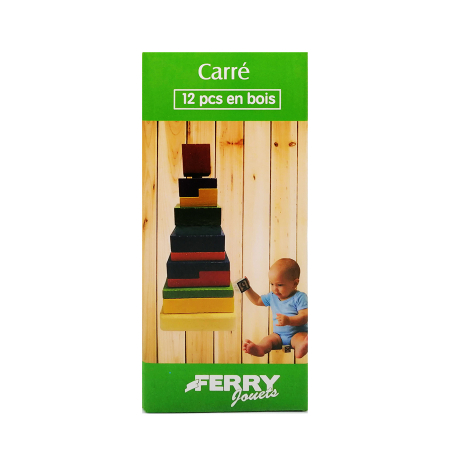 Puzzle - Puzzle lemn -Vision, turn carre, 12 piese