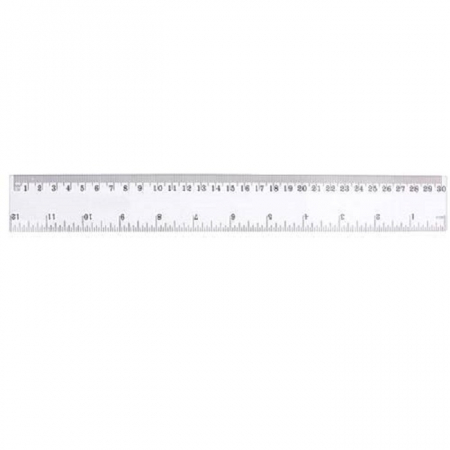 Foarfece si cuttere - Rigla Vision 30 cm transparenta