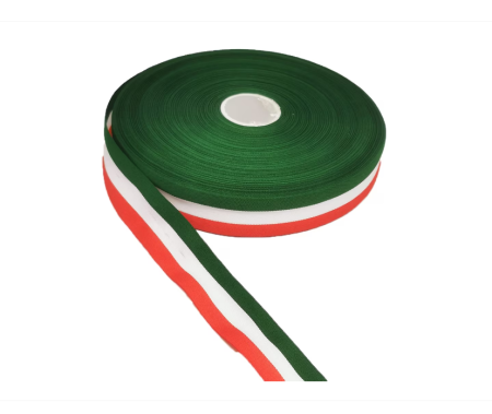 Articole suporteri - Rola de panglica tricolora rosu/alb/verde latime 15 mm, lungime 50 m Vision - Vision