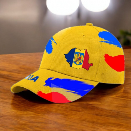 Articole suporteri - Sapca Tricolora cu Harta si Stema Romaniei, Vulturul cu Coroana de Otel, marime universala reglabila, VisionXXI