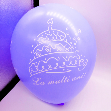 Set 10 baloane Vision "La multi ani!" cu imprimeu tort, multicolor [1]