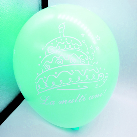 Set 10 baloane Vision "La multi ani!" cu imprimeu tort, multicolor [3]