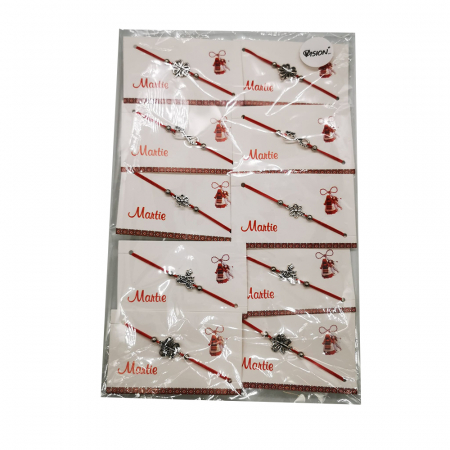 Set 10 Bratari de Martisor, tip Kabbalah K2, reglabile, Diverse Simboluri, ambalate individual, cu medalion si bile, Colectia VisionXXI [1]
