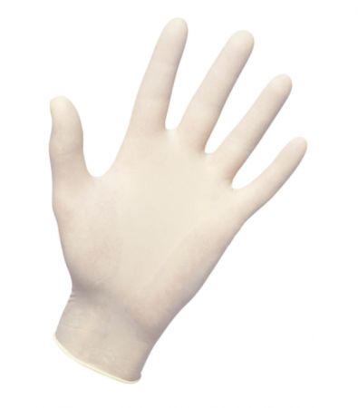 Set 100 bucati manusi latex Vision, medicale, pudrate, crem, marimea M [1]