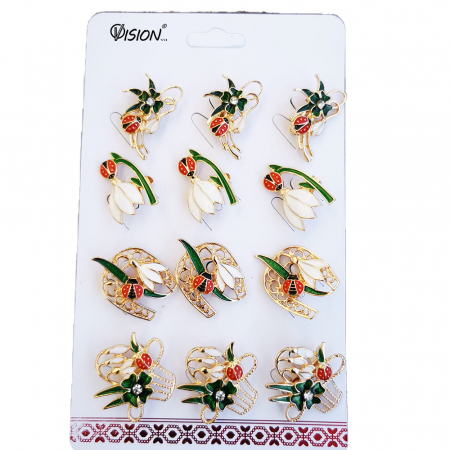 Set 12 brose pentru martisor "Simboluri de Primavara 215" Colectia VisionXXI [0]