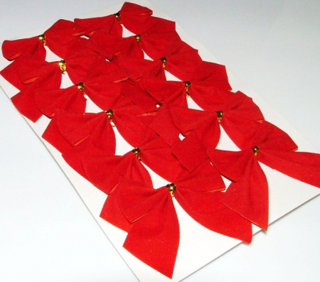 Set 12 Fundite decorative Craciun, Rosu [1]