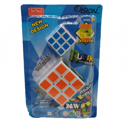 Jocuri de memorie si inteligenta - Set 2 Cuburi Rubik 3x3x3 Magic Cube, 56mm si 35mm, VisionXXI