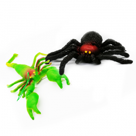 Jucarii interactive copii - Set 2 Insecte uriase, Desert Warriors, din cauciuc moale, agatabili,  15 cm, Vision