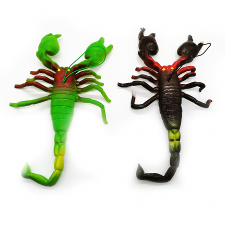 Jucarii interactive copii - Set 2 Scorpioni uriasi, Desert Warriors, din cauciuc moale, agatabili,  15 cm, Vision