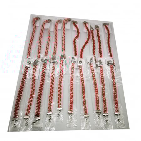 Martisor - Set 20 Bratari de Martisor textile BM02, Reglabile, Modele diverse, ambalate individual, Colectia VisionXXI