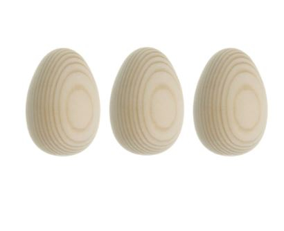 Paste - Set 3 oua lemn natur pentru pictat