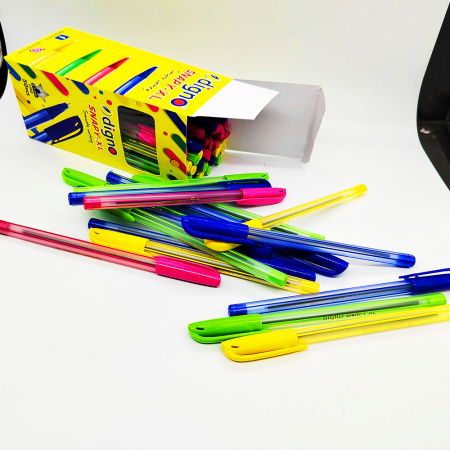 Set 50 pixuri cu dungi, scriere albastra, VisionXXI [2]