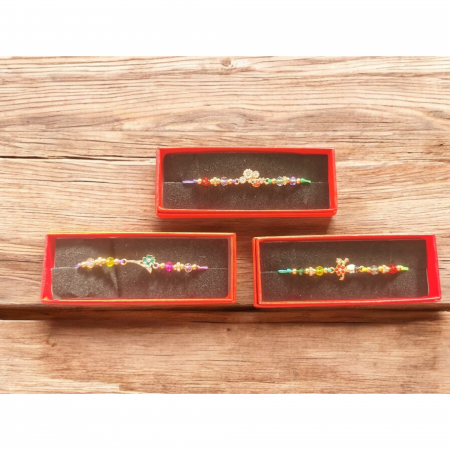 Set de 3 Bratari Martisor, ArtDeluxe, Aurii cu Pietre si Cristale, in Cutie de Carton Rosie cu Catifea Neagra, VisionXXI [5]