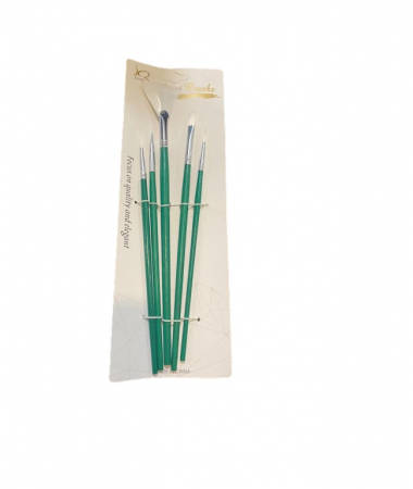 Seturi pictura si desen - Set de 5 pensule diferite forme, evantai, late si subtiri, 23 cm Vision