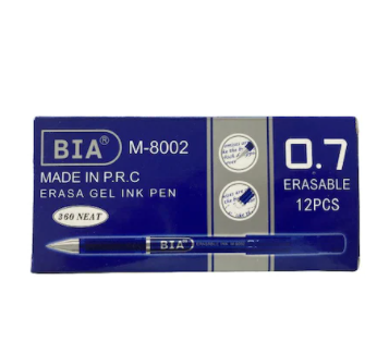 Pixuri - Set Pix cu gel Bia M-8002 cu guma de stergere 0,7, 12 bucati