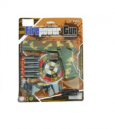 Jucarii interactive copii - Set politie Vision, pistol cu 5 ventuze, ochelari, tinta cu suport