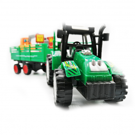 Set tractor cu remorca Vision, utilaj de constructii cu accesorii, 6 piese [1]