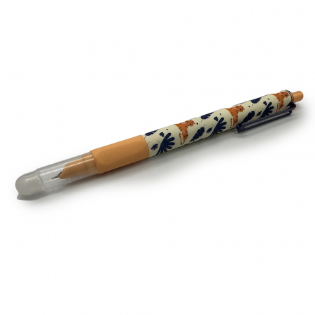 Stilou de plastic cu mecanism si penita ascunsa, 5039M, cu radiera si cerneala termosensibila, Nature, cartus de 5cm, Grip ergonomic, caise, Vision XXI [0]