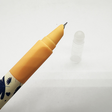 Stilou de plastic cu mecanism si penita ascunsa, 5039M, cu radiera si cerneala termosensibila, Nature, cartus de 5cm, Grip ergonomic, caise, Vision XXI [1]