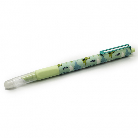 Stilou de plastic cu mecanism si penita ascunsa, 5039M, cu radiera si cerneala termosensibila, Nature, cartus de 5cm, Grip ergonomic, verde, Vision XXI [0]