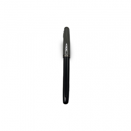 Stilou Metalic cu Penita ascunsa 023A, Robust si Elegant, Incarcare duala patron sau rezervor, Grip ergonomic din metal, Gri Lucios, Vision XXI [2]